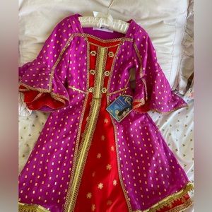 NWT Official Disney Store Deluxe Princess Jasmine Costume For Kids Size 4